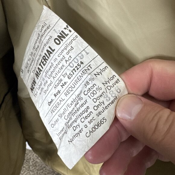 Eddie Bauer Canada Men’s L Down Parka Fur Hood 80s Brown Vintage - Picture 8 of 8